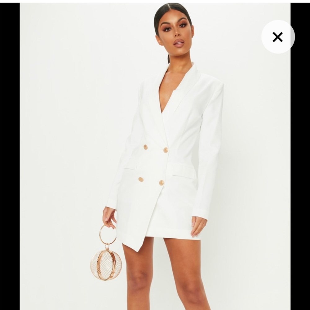 PLT White Tuxedo Dress Size US6